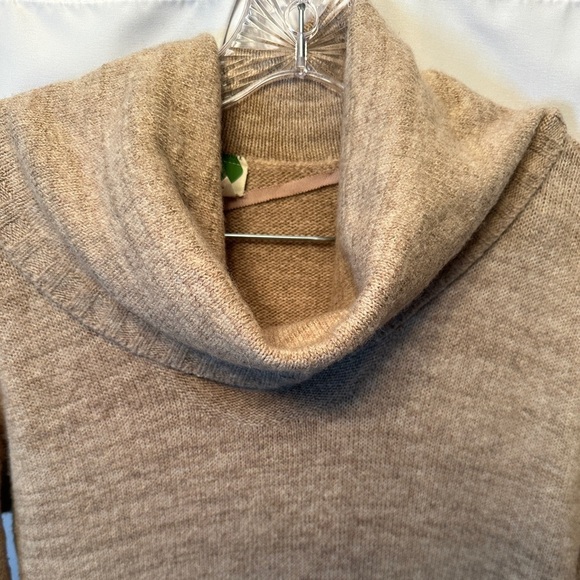 Anthropologie Size Small Cowl Neck Long Sleeve Sweater Dress Alpaca Cashmere Tan - Picture 11 of 13
